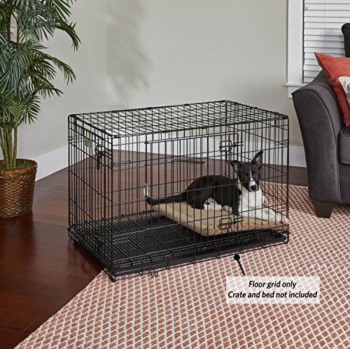 Midwest Homes for Pets FG36B Bodengitter für Hundebox, erhöht, passend zu Modellen 1336TD, 1536, 1536DD, 436, 436DD, 1936, 1936DD, 1636/1636DD (gebogener Schubriegel), schwarz