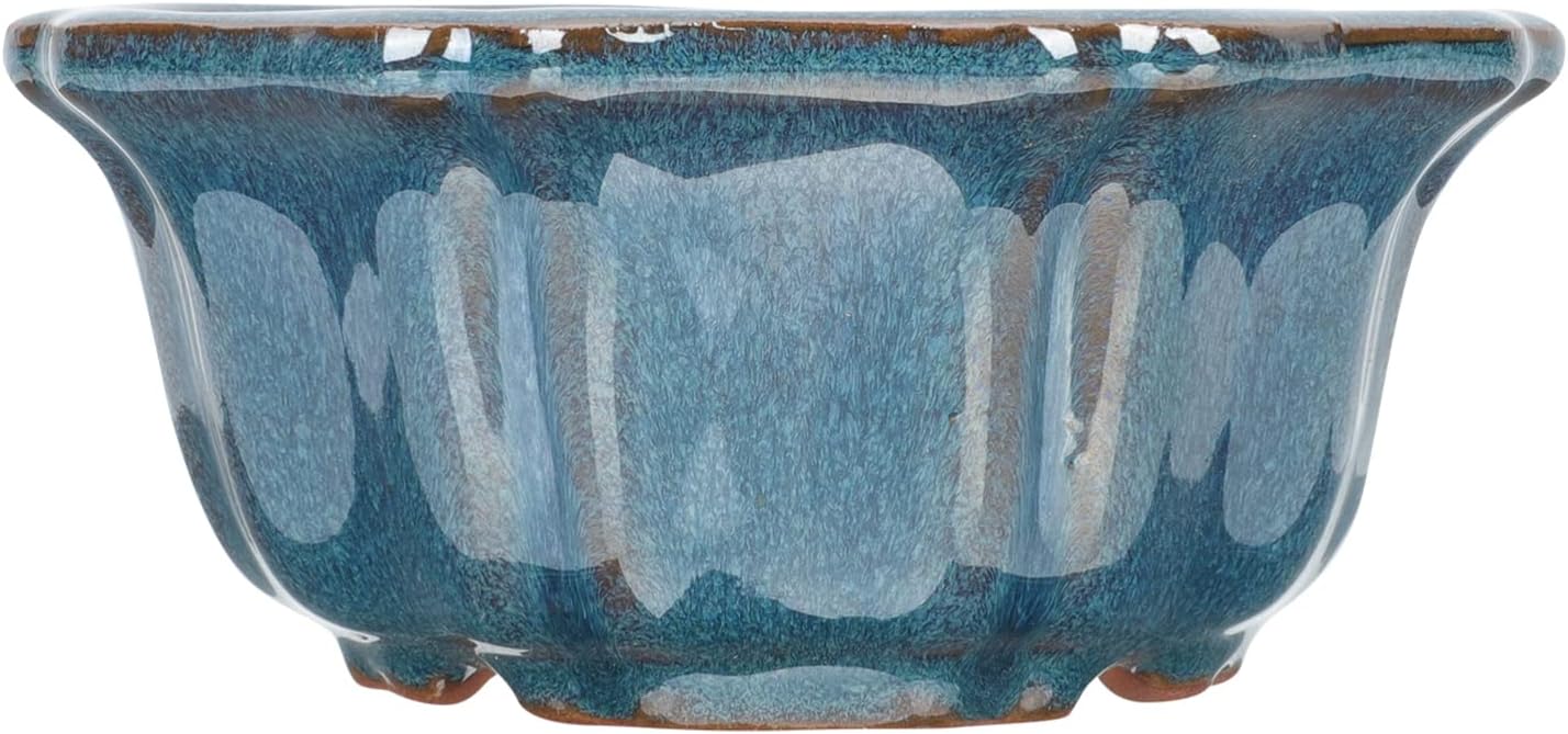 Generic Ceramic Succulent Planter Pot Ceramic Glazed Planter Pots with Drainage Hole Bonsai Pots Garden Decorative Cactus Stand Flower Container