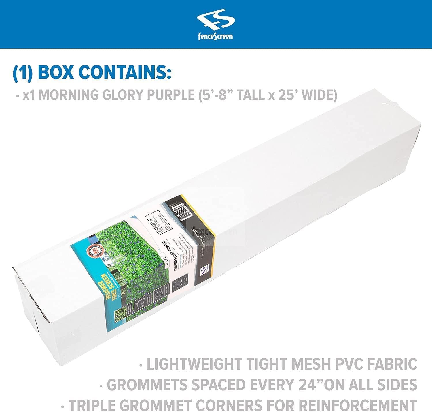 FenceScreen 211 Series Scenic Designer Fence Screen (Morning Glory Purple)