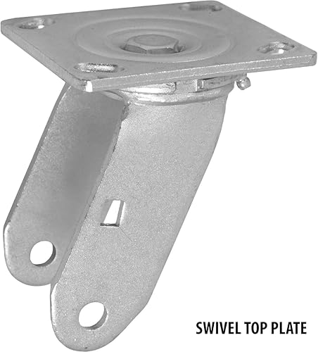 Miniatura 3 de Rueda de goma Mirage de 3 pulgadas | 4 frenos giratorios de bloqueo total | Placa superior 3 x 1.25 pulgadas | Capacidad de carga, capacidad de 900