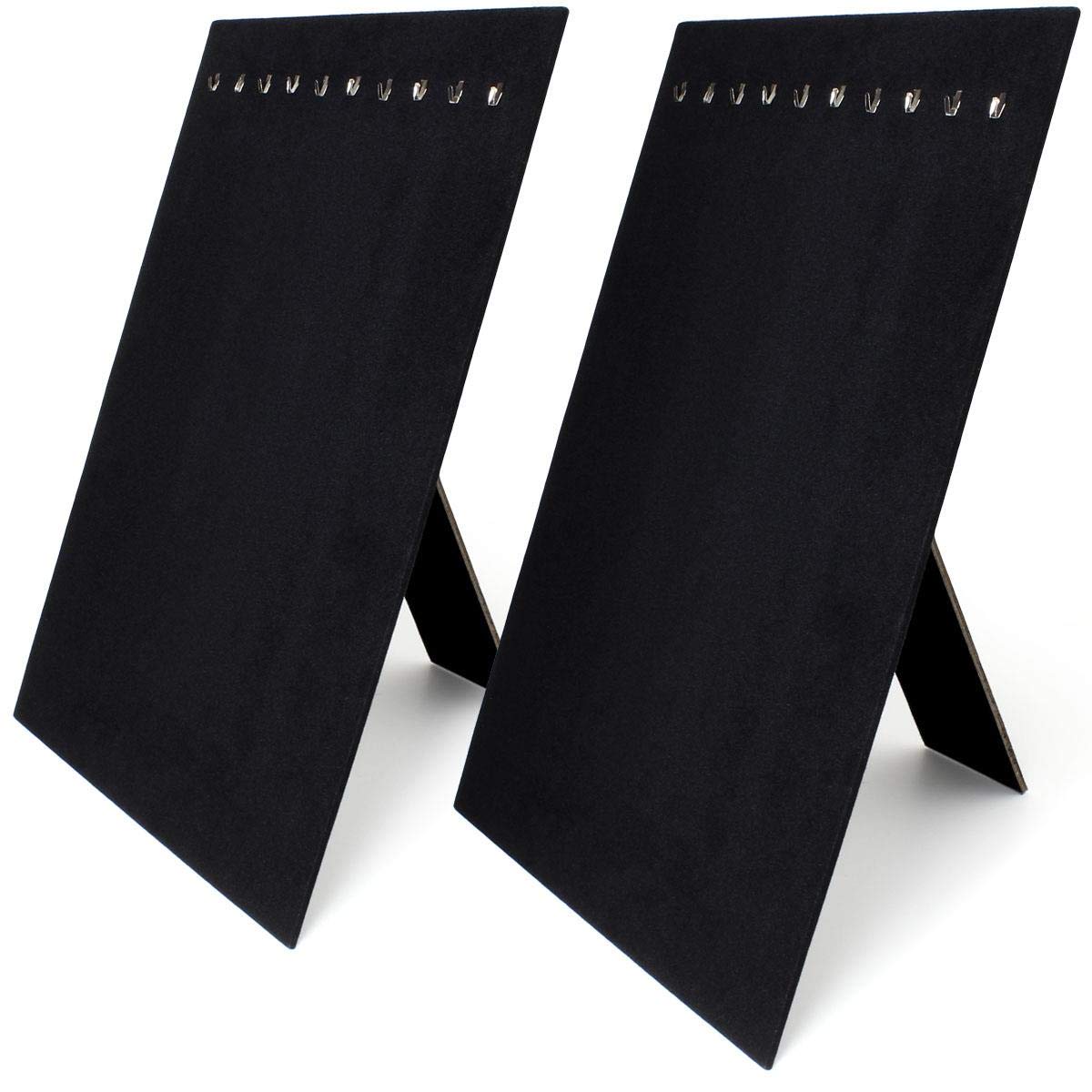 Espositore Per Collane In Velluto Nero - Organizer Da Banco 29,7x33,5x8,1 Cm - Supporto Per Gioielli Per Negozio O Casa