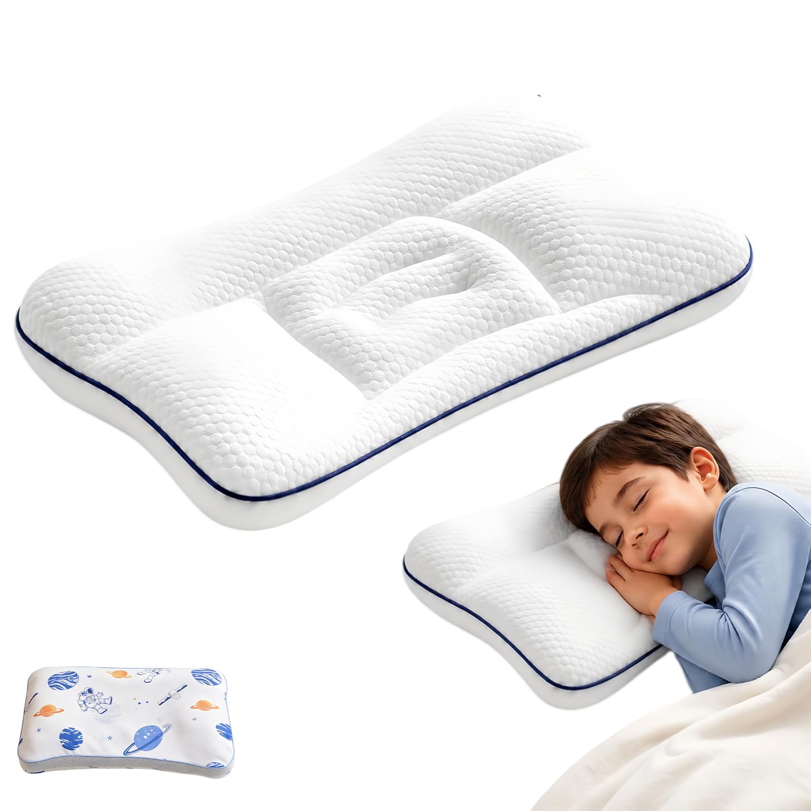 Oreiller La Petite Nuit Enfant,Oreiller Enfant Avec Taie Incluse，Astronaute