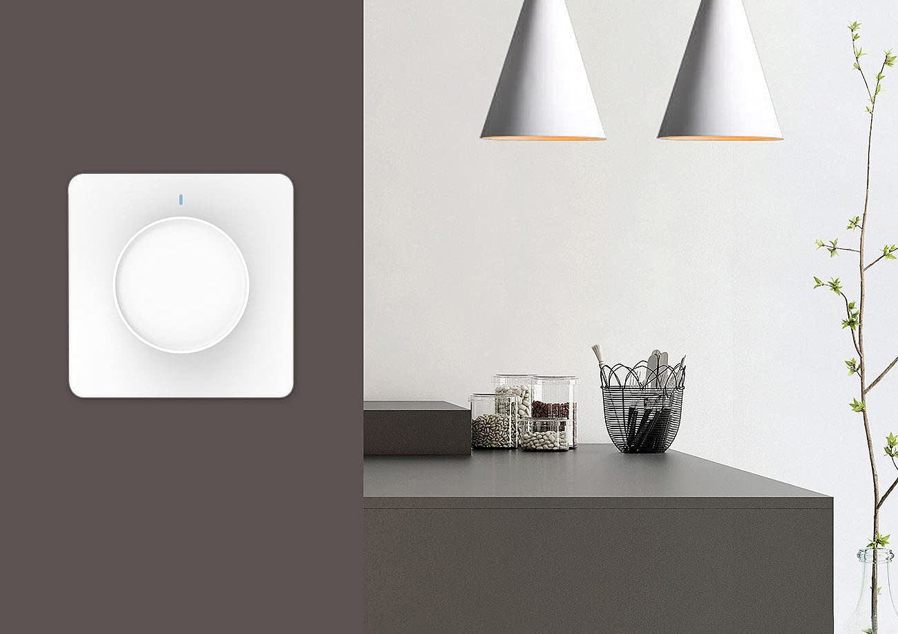 Luminea Home Control Dimmer: 2er-Set WLAN-Unterputz-Lichtschalter mit Dreh- & Drück-Funktion, App (WLAN Dimmer, LED Alexa, Decke)
