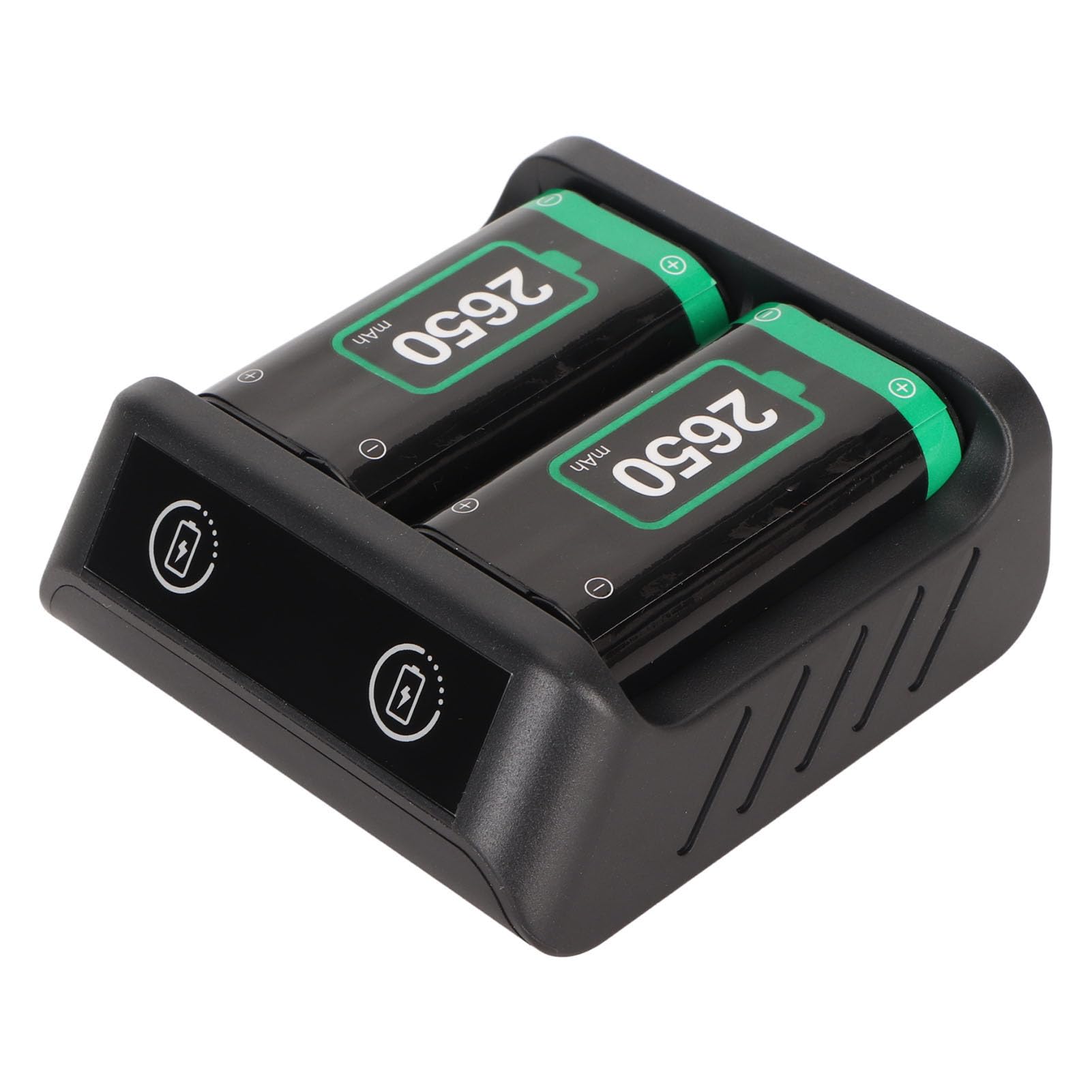 Fockety Packs de Batteries Rechargeables pour One/Series X|S, 2 Batteries 2650 MAh avec Station de Haute Vitesse pour Manette sans Fil One S/One X/One