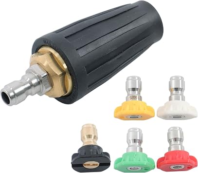 Pressure Washer Turbo Nozzle Tips, 3600 PSI with 1/4 Quick Connector, 360 Rotating Spray Turbo Replacement for Ryob, Greenworks, Craftsman, Troybilt, Simpson