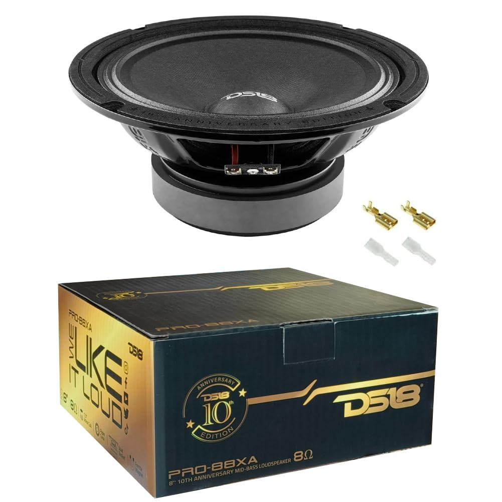 KIT SET PER DS 18 PRO-88XA altoparlante medio basso, edizione 10° anniversario, da 20 cm 200 mm 8", 275 watt rms 550 watt max, 8 ohm, 97,8 db, per casa, 1 pezzo + faston di montaggio