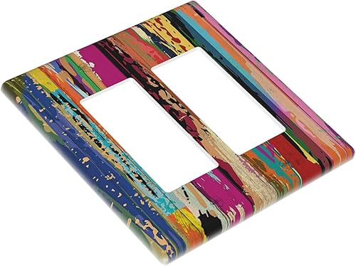 Vista 565 de Cubiertas decorativas de salida de estrella de mar playera, tablero de madera azul de concha de mar de 1 banda, decoración individual GFCI, placa