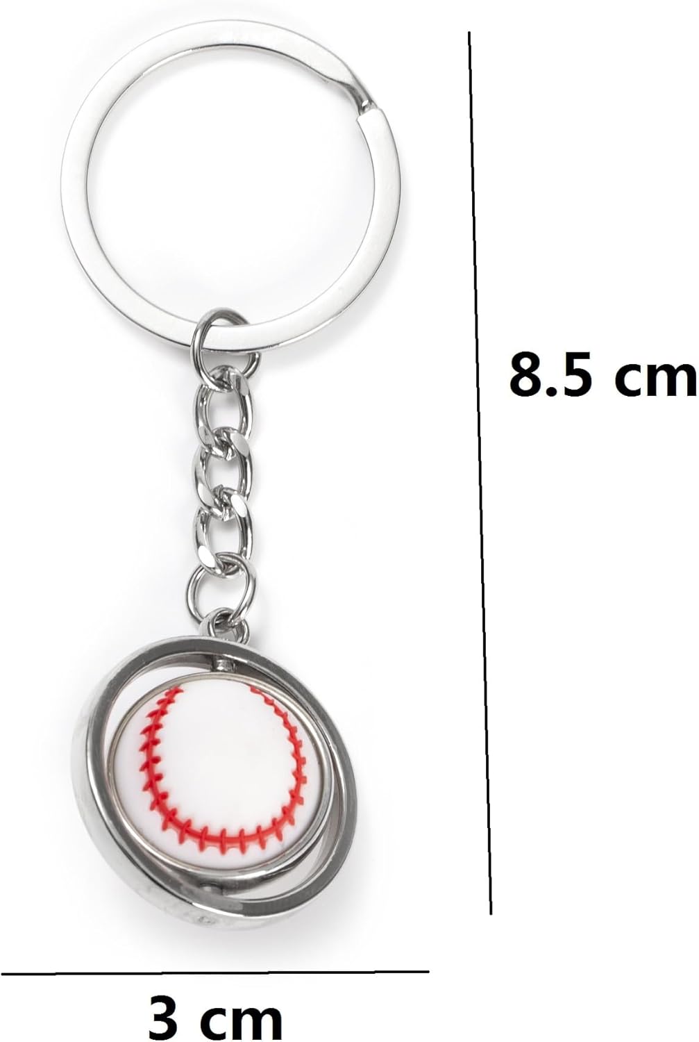 10Pcs Mini Rugby Keychains Mini Baseball Key Chains - Rotatable Novelty Sport Balls Keychains Rugby Baseball Key Rings For Backpacks For Boys Girls