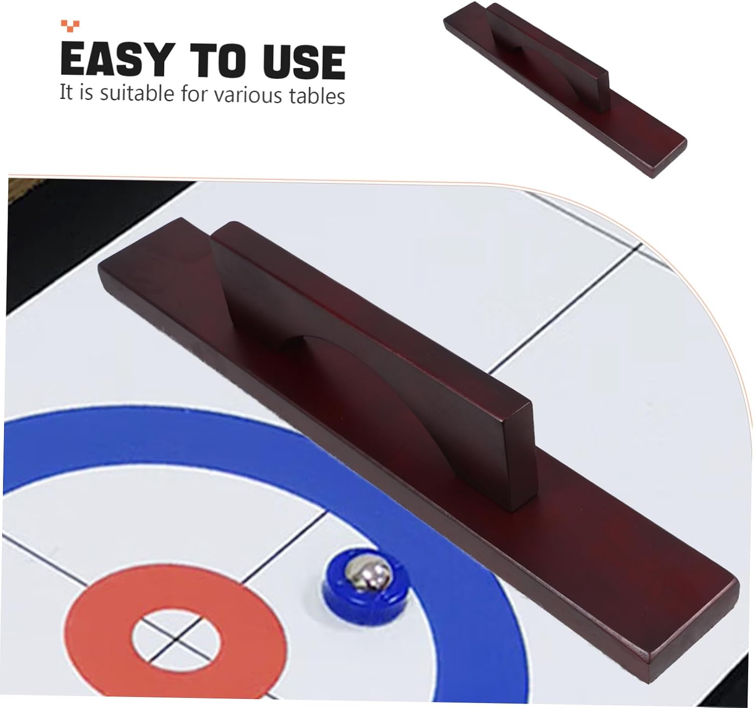 ibasenice Ergonomic Handle Shuffleboard Table Brush for Pucks Maintenance Shuffleboard Accessories
