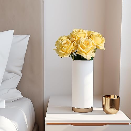 Miniatura 120 de Eyamumo Flores falsas, rosas artificiales de seda sintética al tacto real para decoración de bricolaje, fiesta de boda, decoración de oficina