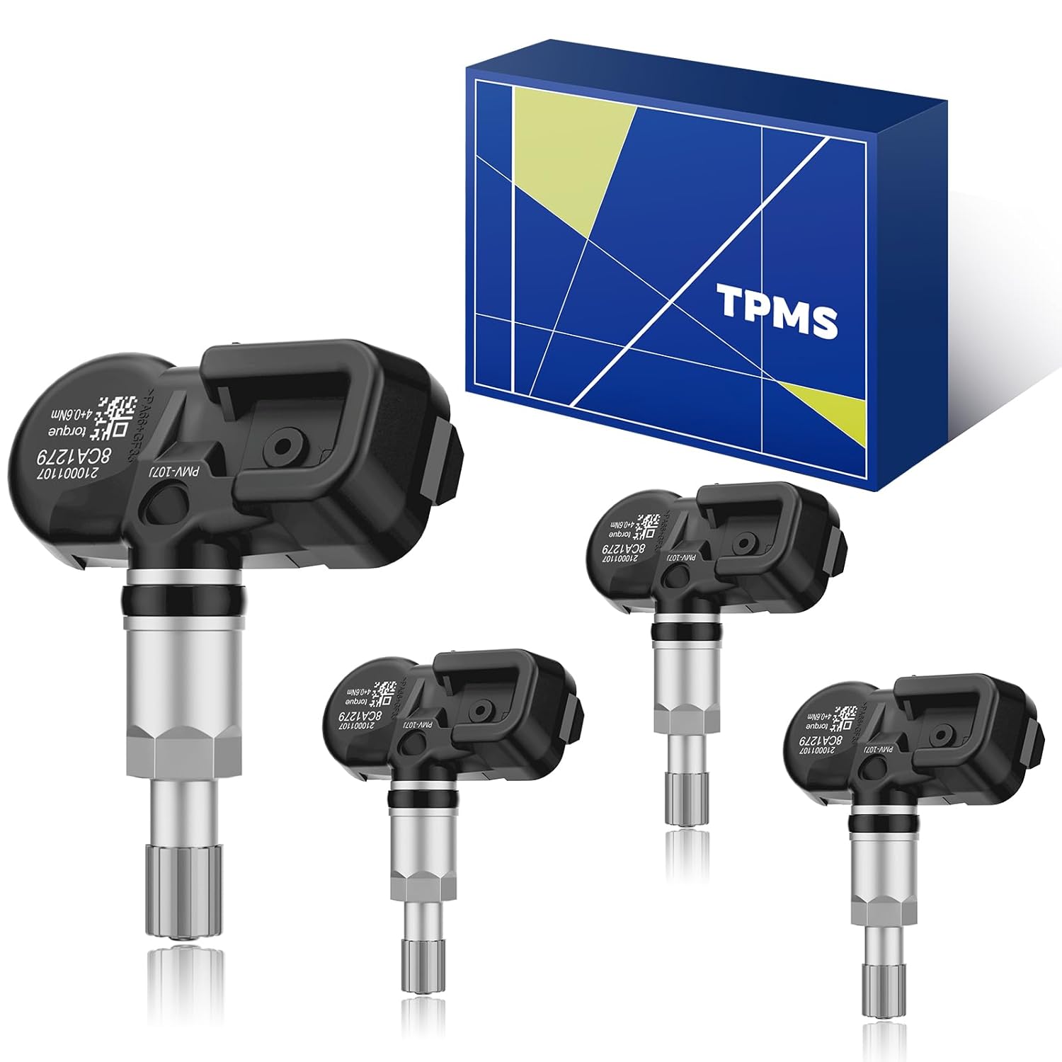 315Mhz Pre-Programmed TPMS,Compatible with Toyota Camry 2007-2024 | Tacoma 2006-2024 | Highlander 2007-2019 Tire Pressure Monitoring Sensor OE# PMV-107J(Set of 4)