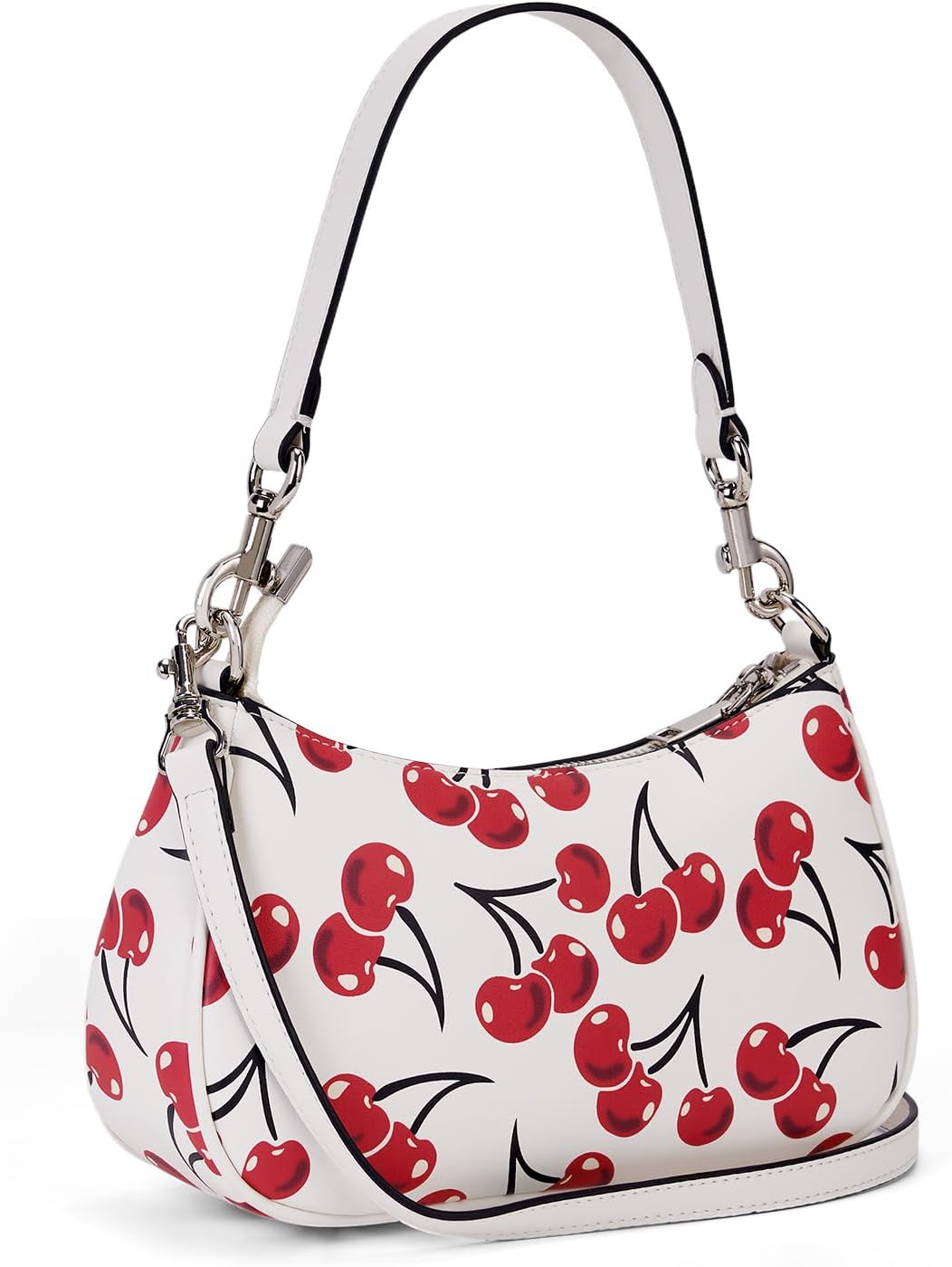 Shoulder Bag for Women Cherry Purse Cute Fruit Print Purse Small Coquette Crossbody Hobo Bag with Strawberry Print - Image 7