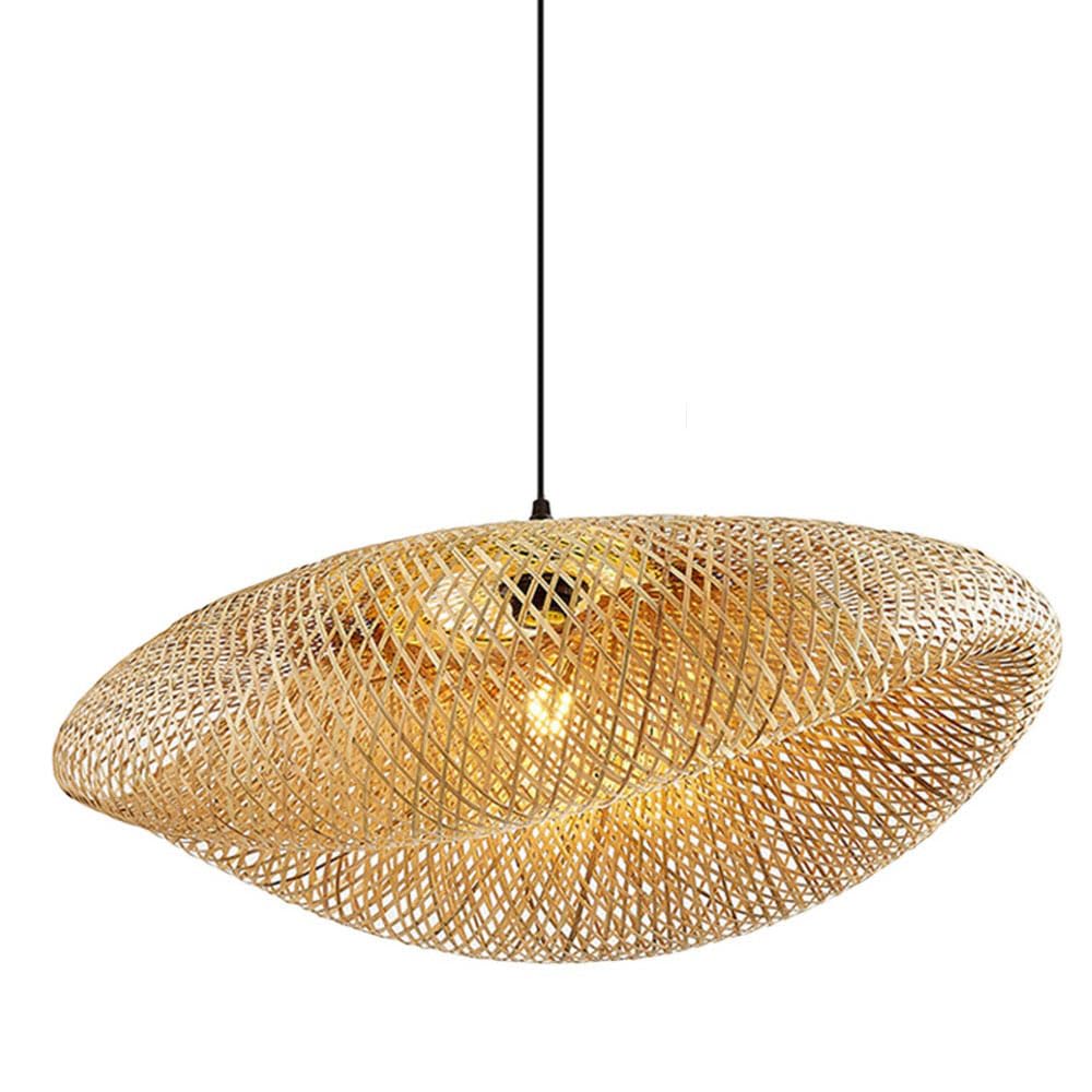 Lampe suspendue en bambou idéale pour illuminer votre table à manger avec élégance