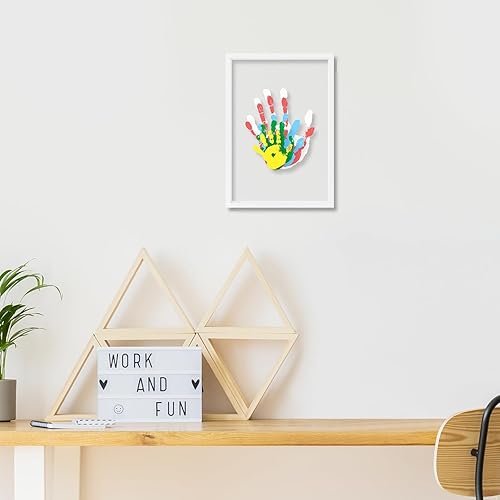 Miniatura 5 de Kit de huellas de manos familiares transparentes  Regalos para nuevos padres, regalos familiares  Marco de madera de recuerdo hecho a mano  5