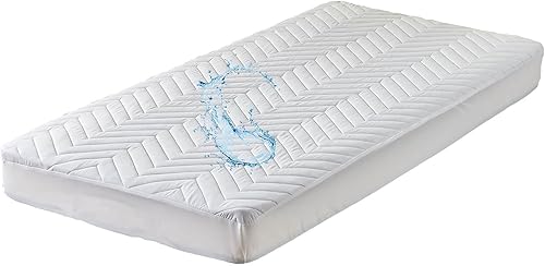Miniatura 4 de Kingnex Protector de colchón acolchado impermeable con bolsillo profundo, tamaño individual
