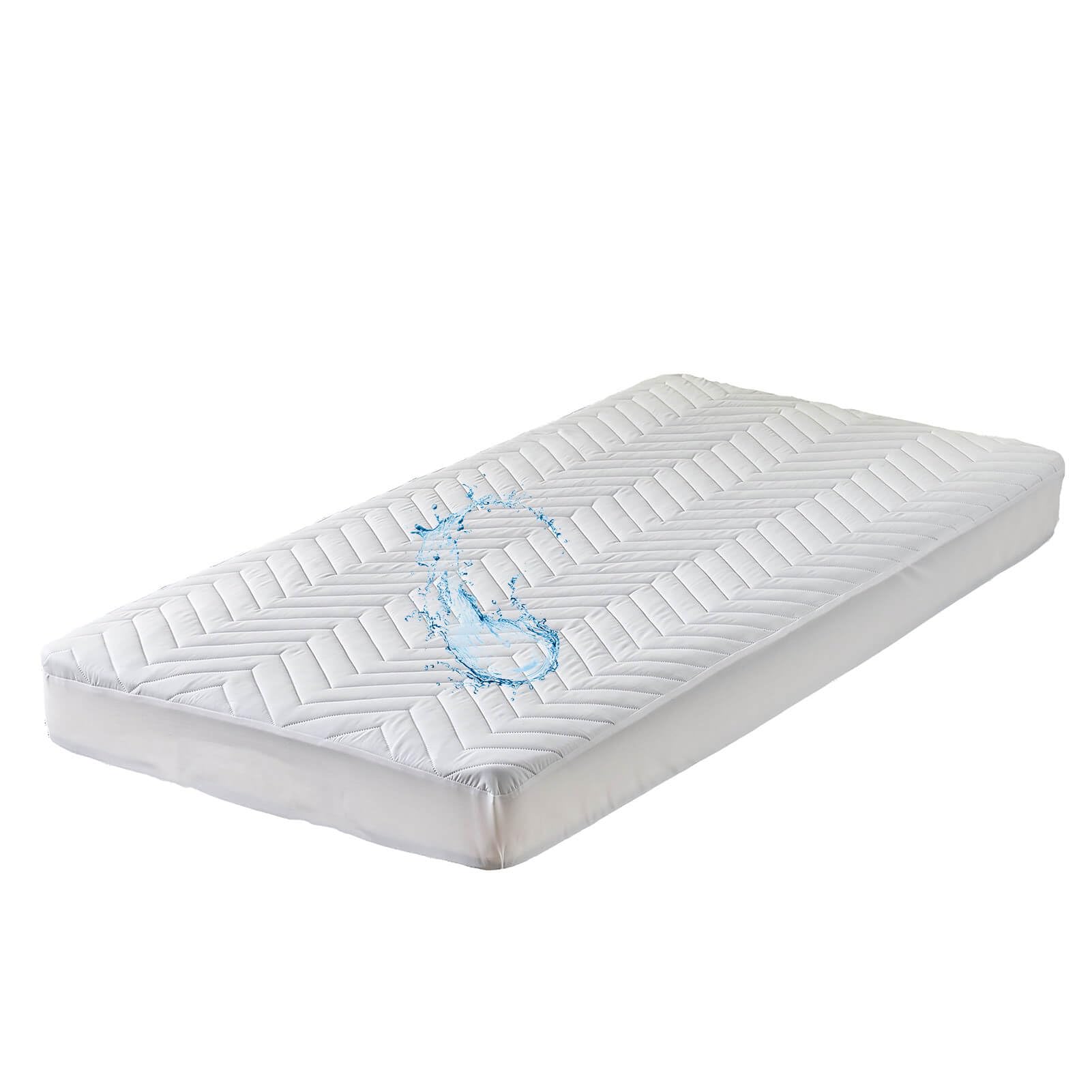 Protector de colchón acolchado impermeable para litera de caravana de 30 x 75 pulgadas, tamaño individual, tamaño de cuna, sábana bajera ajustable