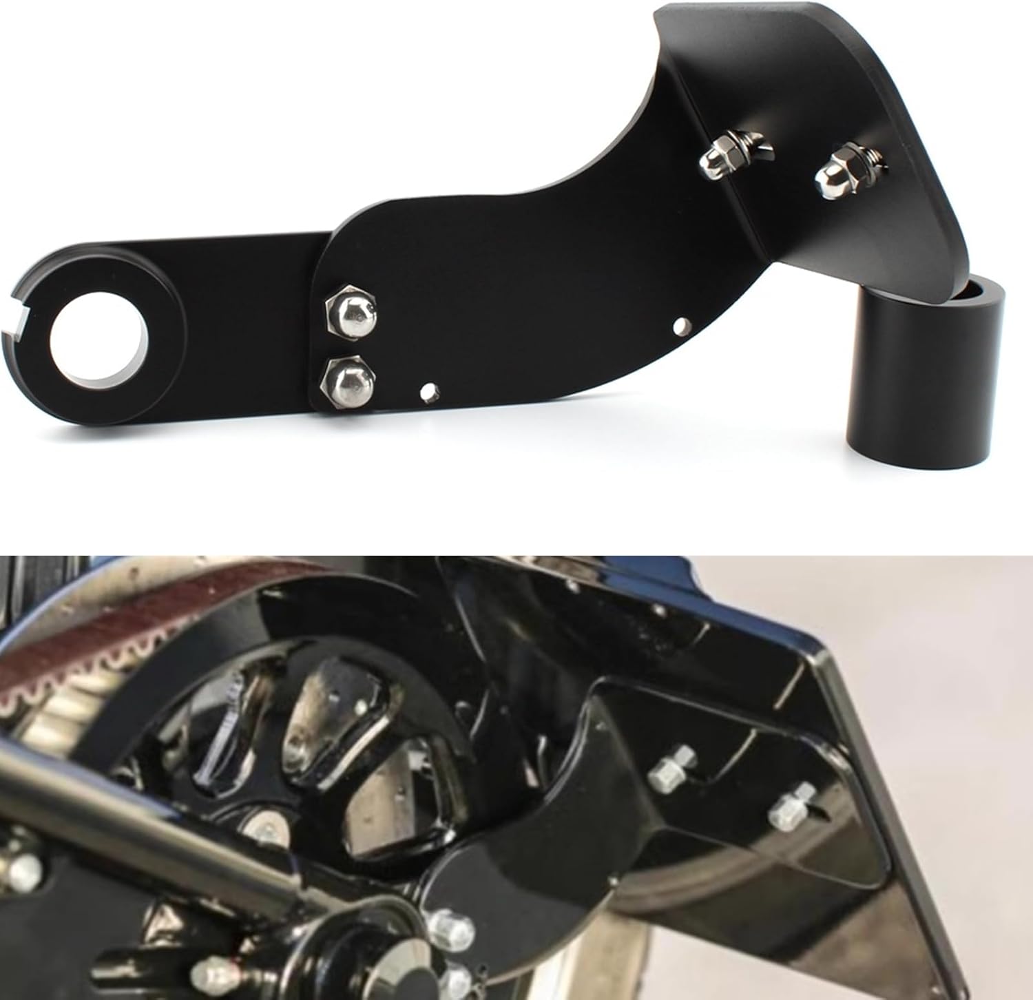 Motorcycle Rear Mount License Plate Holder Bracket for Harley Softail Fat Boy Breakout Dyna Street Bob 2018-2022 Black