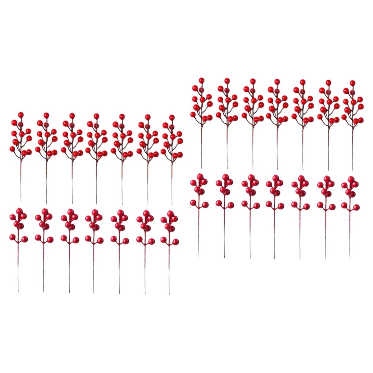 PRETYZOOM 40 Piezas Pasta de simulación decoración de Mesa decoración del árbol de Navidad Artificial Flowers Christmas Tree Decorations Frutos Rojos Artificiales Adornos de