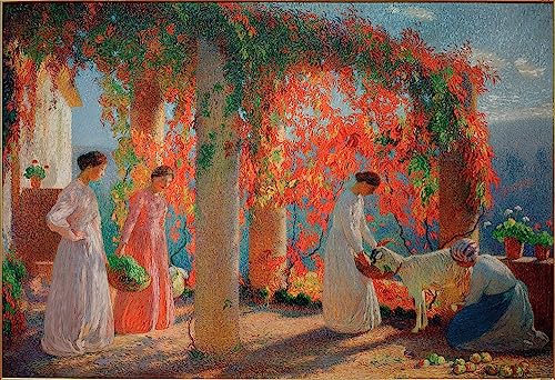 Impression d'affiches La Pergola à Marquayrol d'Henri Martin - Toile premium 60x90cm