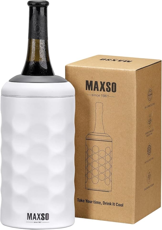 MAXSO Wine Chiller Bucket, Portable 750 ml Champagne & Wine