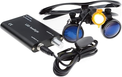 Miniatura 3 de Global 3.5X lupas de vidrio óptico+3W clip en tipo lámpara de cabeza+caja de aluminio (negro)