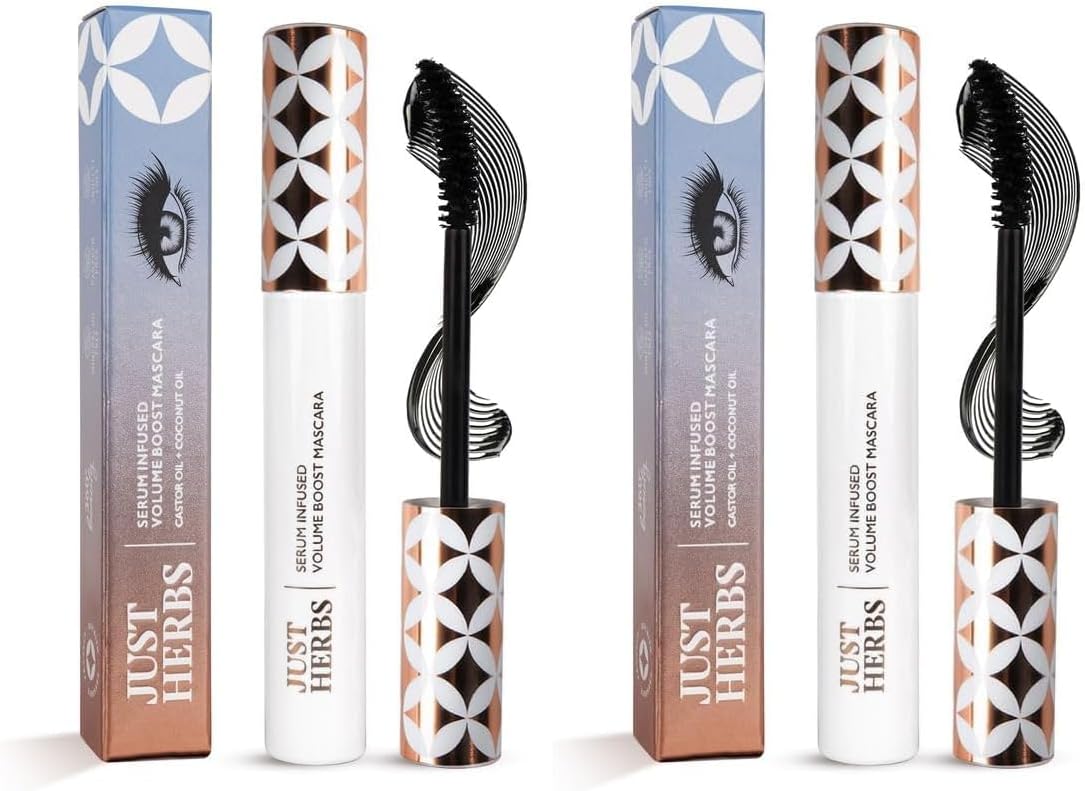 Just Herbs Serum Infused Volume Boost Mascara Highly Pigmented Waterproof Long Lasting 8ml