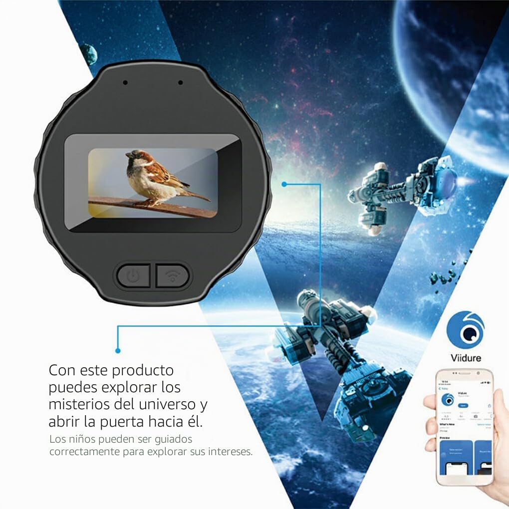 Telescopio grabador con nuevo microscopio V13 Wifi Cámara ocular electrónica Pantalla de 1,5 pulgadas Ocular óptico ABS
