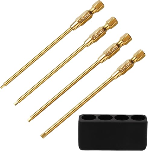 0.059 in 0.079 in 0.098 in 0.118 in Cabeza de destornillador hexagonal para taladro de 14 "Destornilladores Broca EléctricaTaladro Eléctrico Trabajo