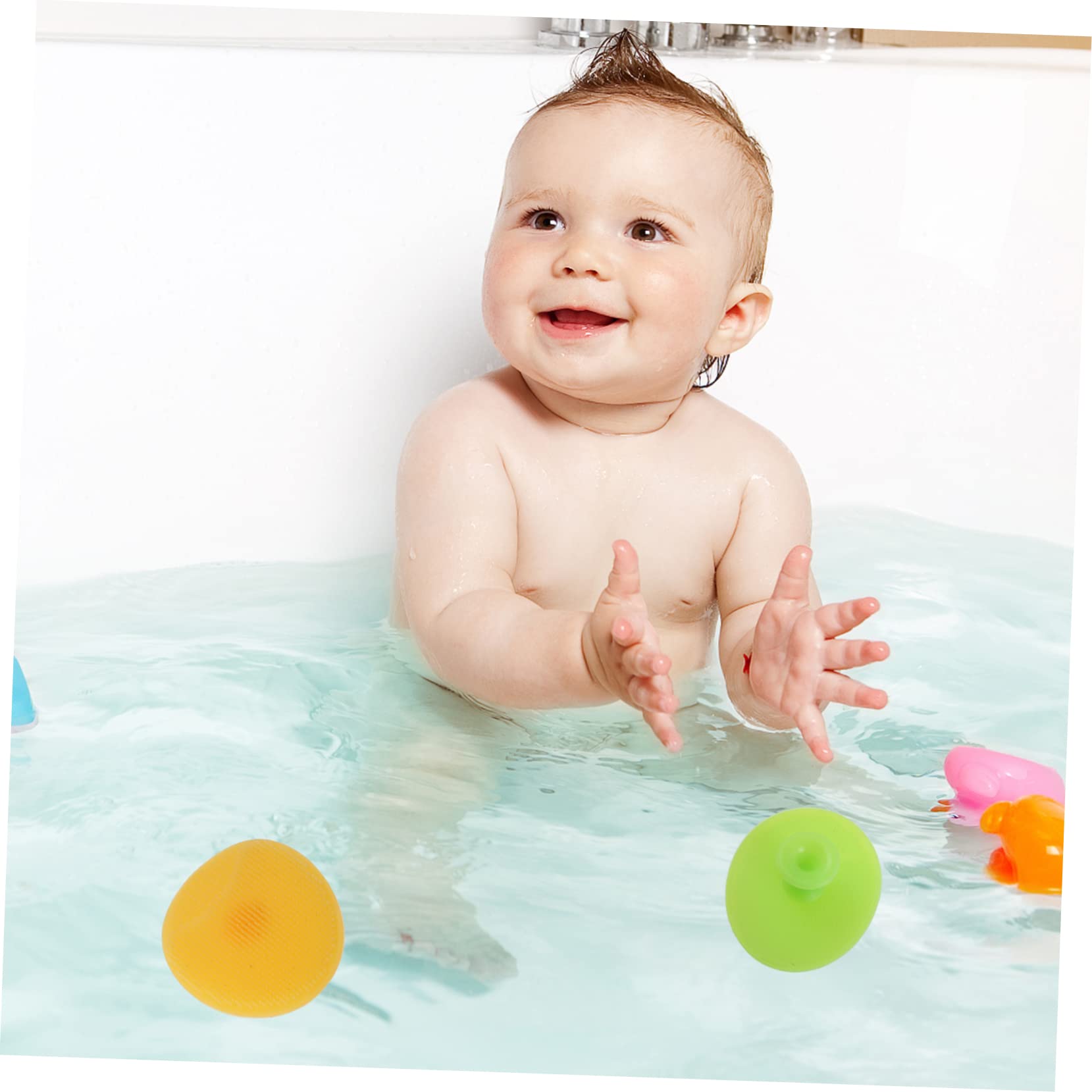 IWOWHERO 5pcs Boys and Girls Silicone Scalp Care Brush Baby Scalp Massager Brush for Hair Cleaning Soft Bristles Ergonomic Design