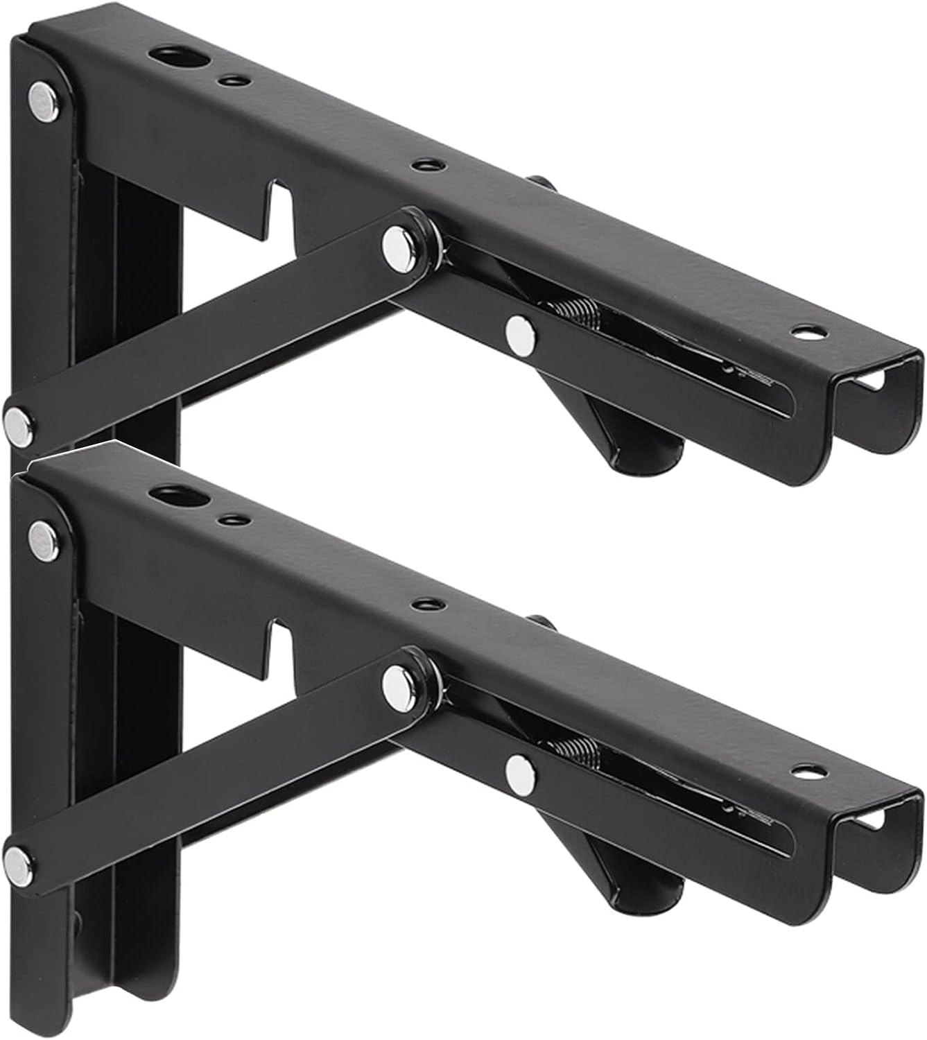 Sturdy Folding Shelf Brackets Duty Silver Metal Folding Shelf Bracket, Premium