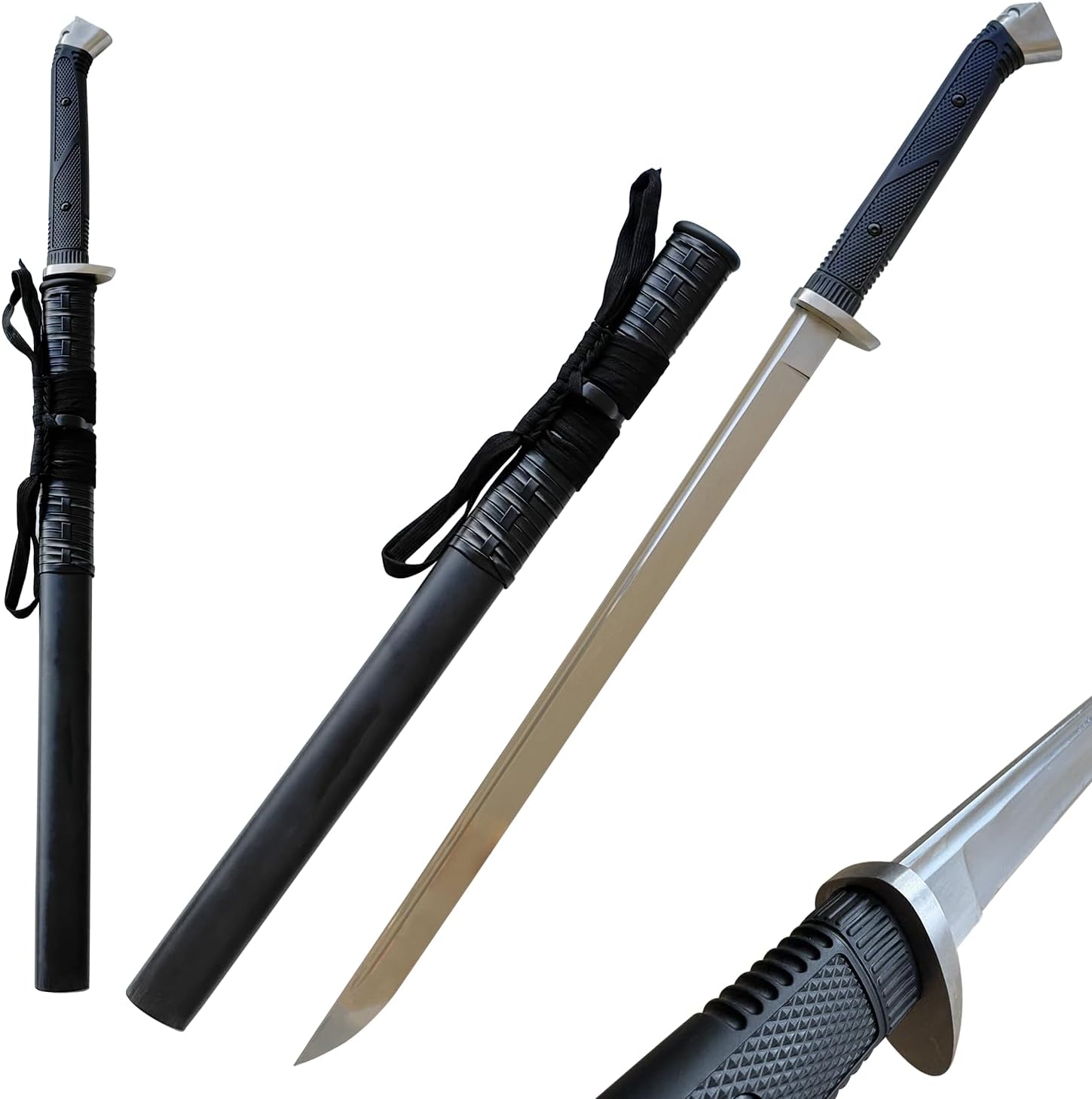 Handmade Full Tang High Carbon Steel Samurai Sword Katana with Scabbard for Practice, Collection, Outdoor Use