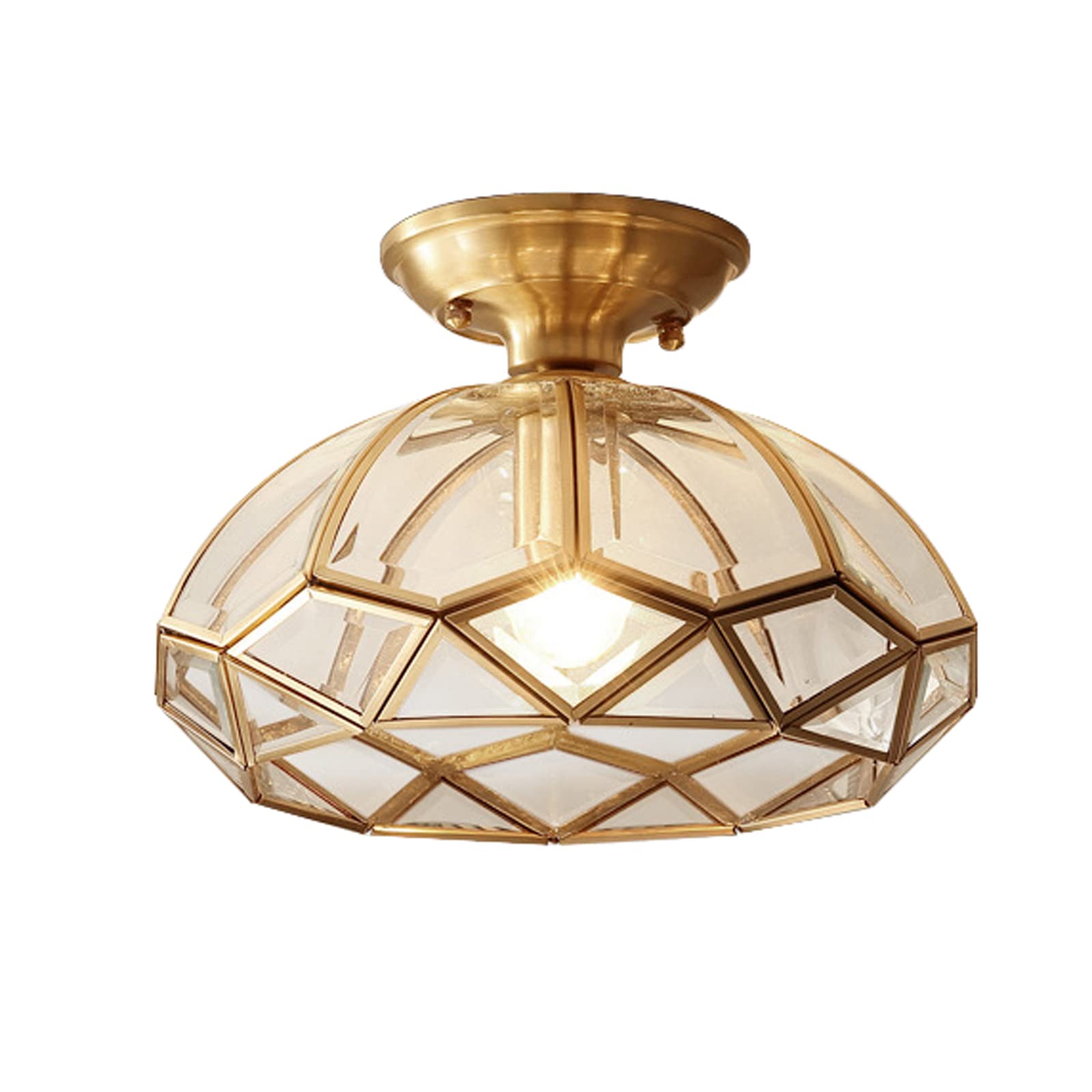 Lustre rétro européen en cuivre pour éliminer l'éclairage agressif en cuisine