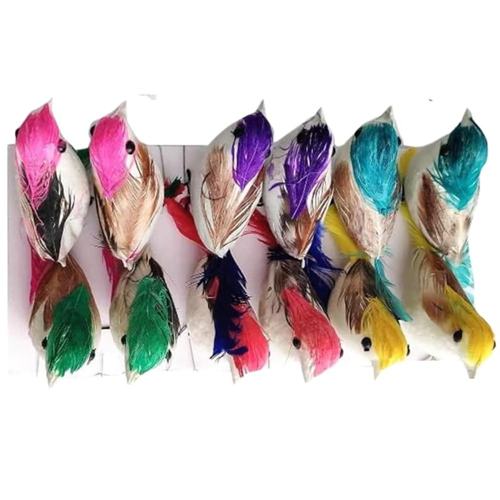 Mk Small Fake Bird Toy With Feather 12 Peice|Multicolor (B09WRN3T1H) Amazon Price History, Amazon Price Tracker