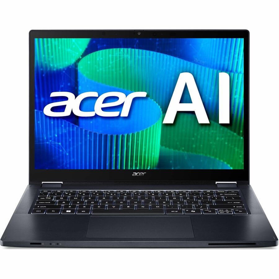 Image of Acer TravelMate P4 Spin 14 TMP414RN-54 TMP414RN-54-54NY 14 inch Touchscreen Convertible 2 in 1 Notebook - WUXGA - 60 Hz - Intel Core Ultra 5 115U - 16 GB - 512 GB PCI Express NVMe 4.0 SSD