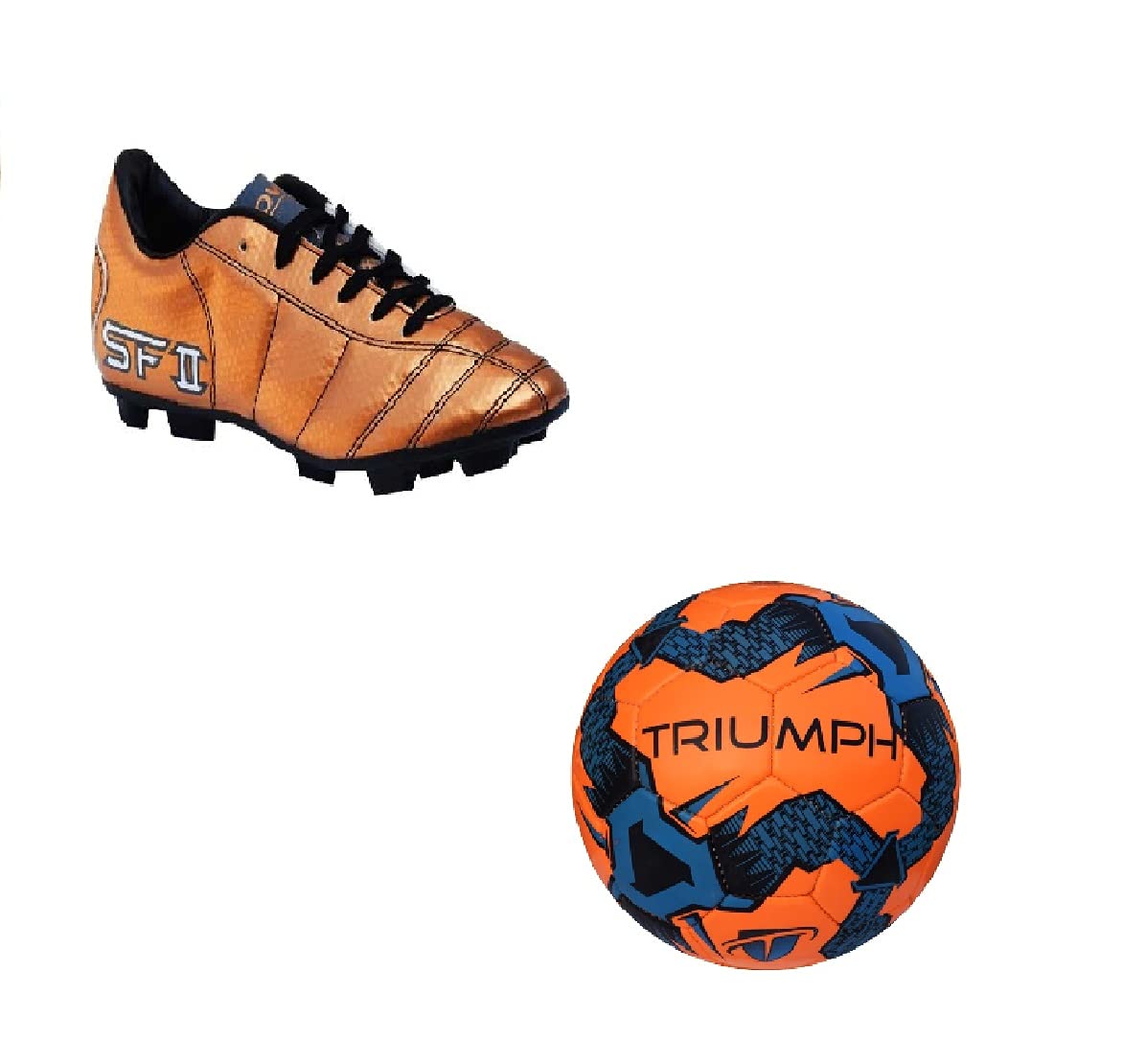 Football PVC Boss Orange with Gowin Football Shoe Sf-2 Gold Size-9-image-22