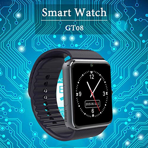 BIG BOOM® GT08 1.54''*BT3.0 Smartwatch Bluetooth Wristwear for Android Phone Watch Black