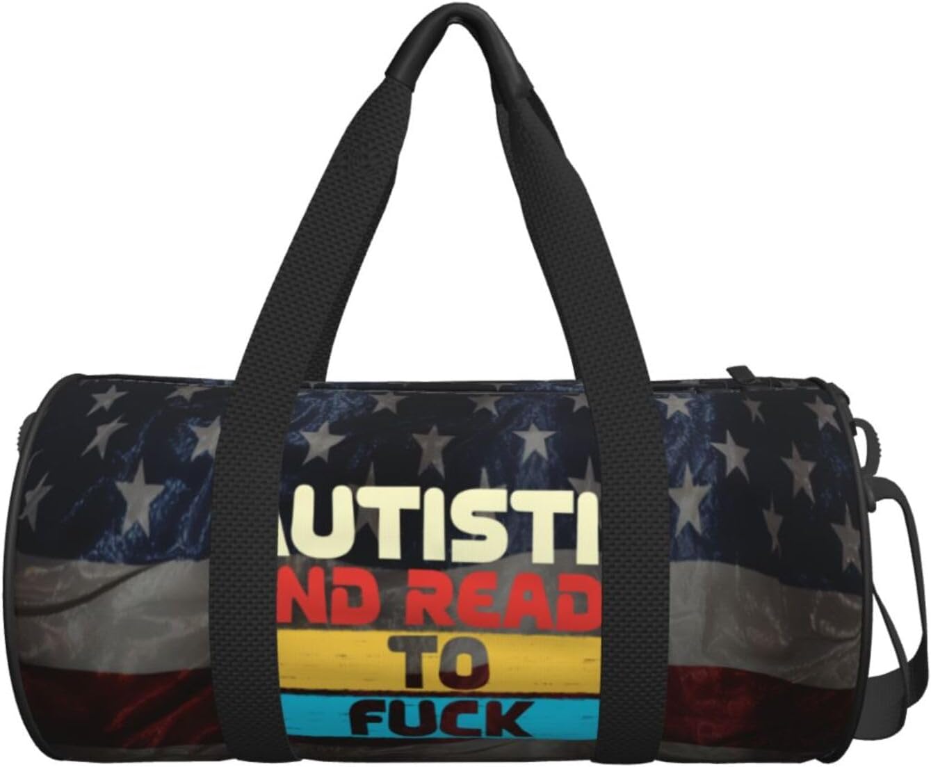 Autistic And Ready To F-Ck Duffel Bag Gym Bag Travel Sports Tote Large Foldable Beach Swim Yoga3