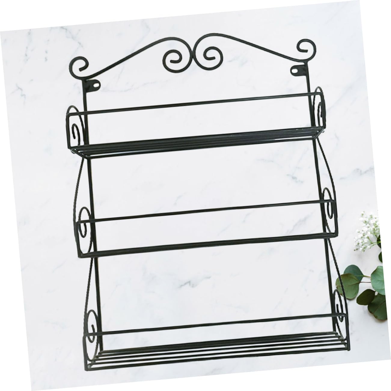 1pc Wall-mounted Flowerpot Storage Rack Practical Plant Display Stand for Indoor Home Decoration for Room Kitchen Bathroom