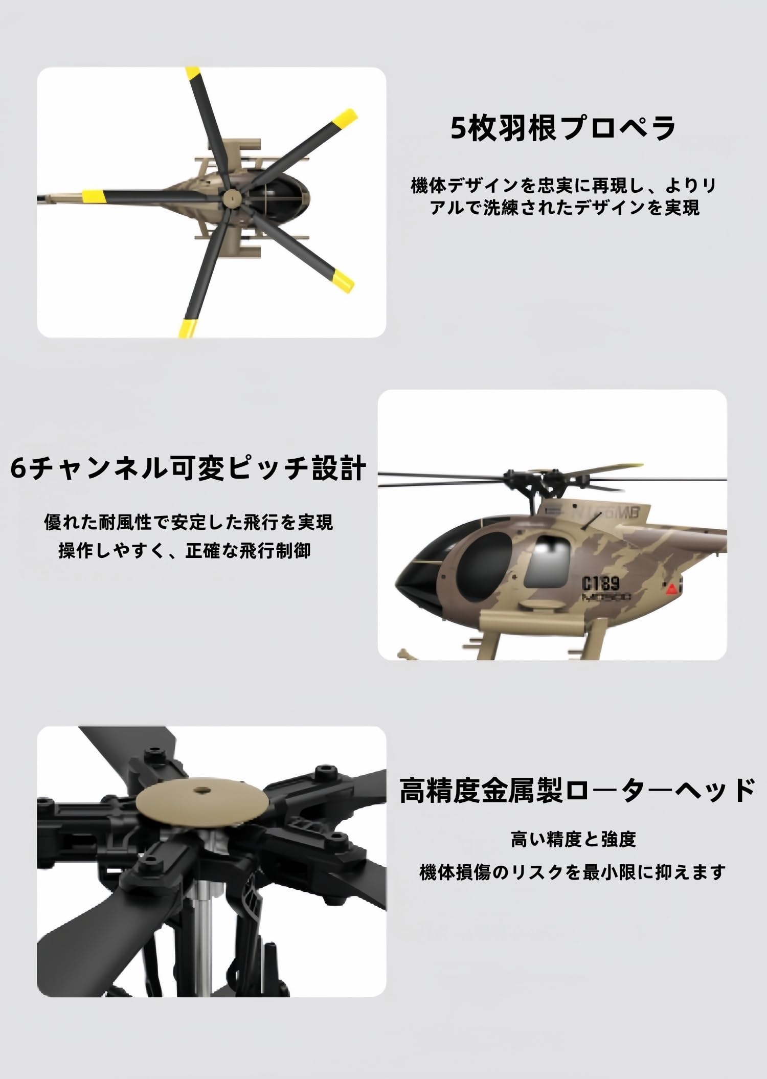 Amazon | EnergyLion C189 RC 1/28ヘリコプターモデル シングル