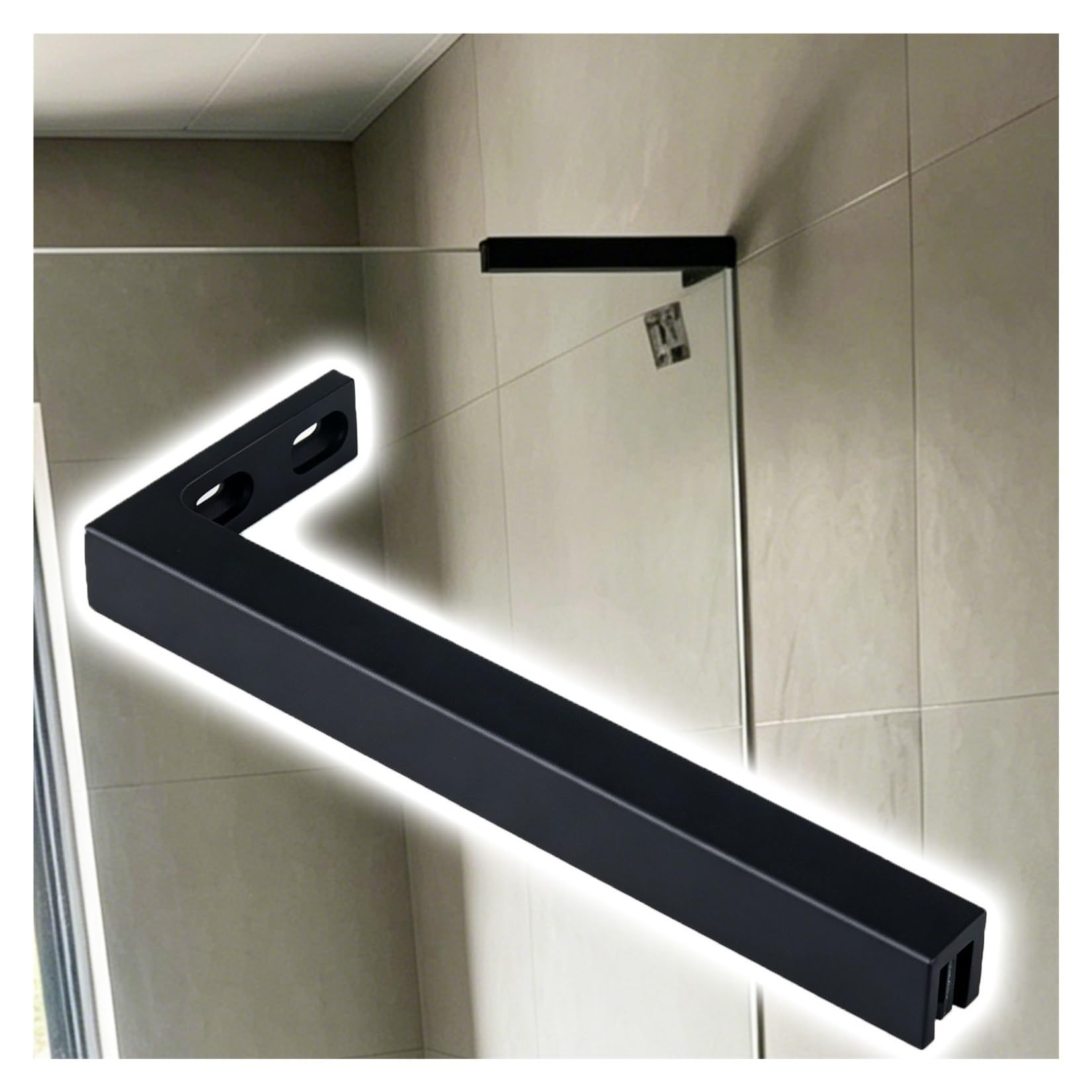 Bras de support en verre de douche mural en acier inoxydable pour paroi sans cadre