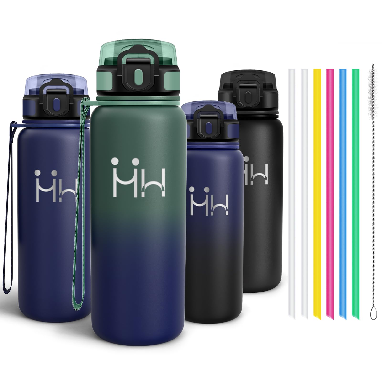 Motswedi Insulated Water Bottle, 750 ml, Stainless Steel Water Bottle, Reusable, Thermal Bottle, BPA Free, Water Bottles – Fir Green & Dark Blue