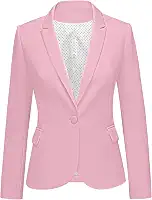 LookbookStore Blazer feminino com lapela notched bolsos botão trabalho escritório blazer terno
