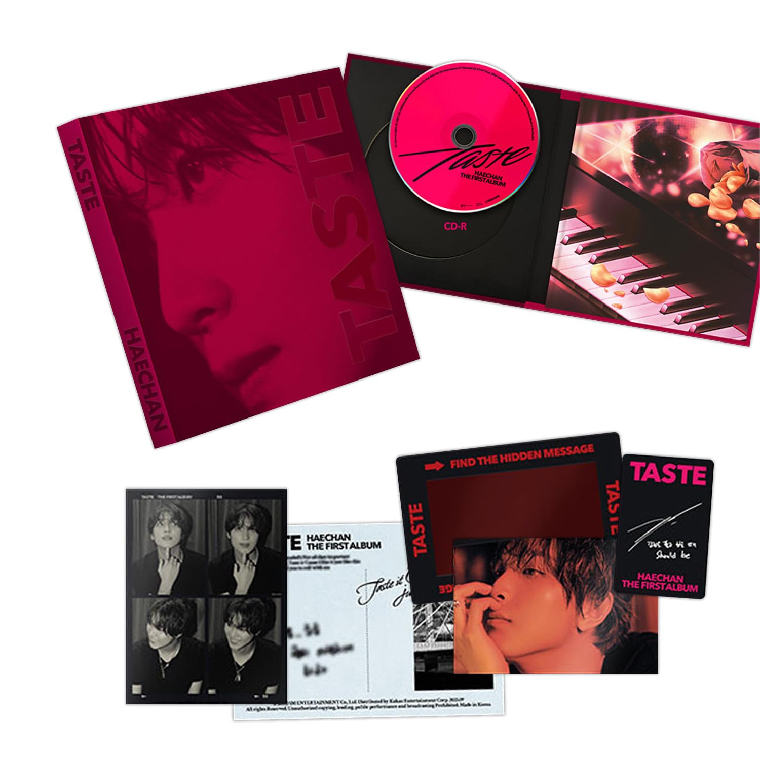 NCT HAECHAN - The 1st [TASTE] (Savory Ver.) R + Photo Hidden Message Card + Post Card + 4 Extra Photocards