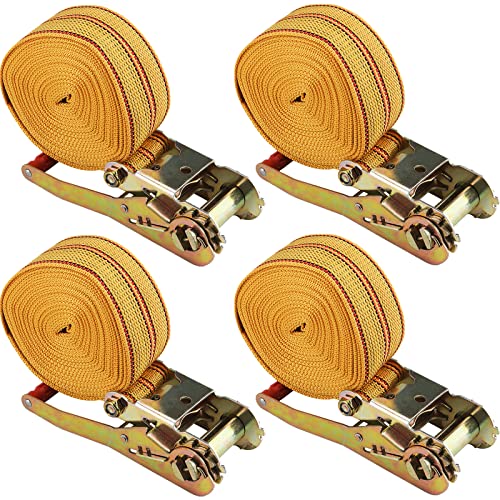 Ratschen-Spanngurt 15 Fuß (ca. 4,5m) X 1 Zoll, Mit S-Haken – Belastung Bis 300 Lbs