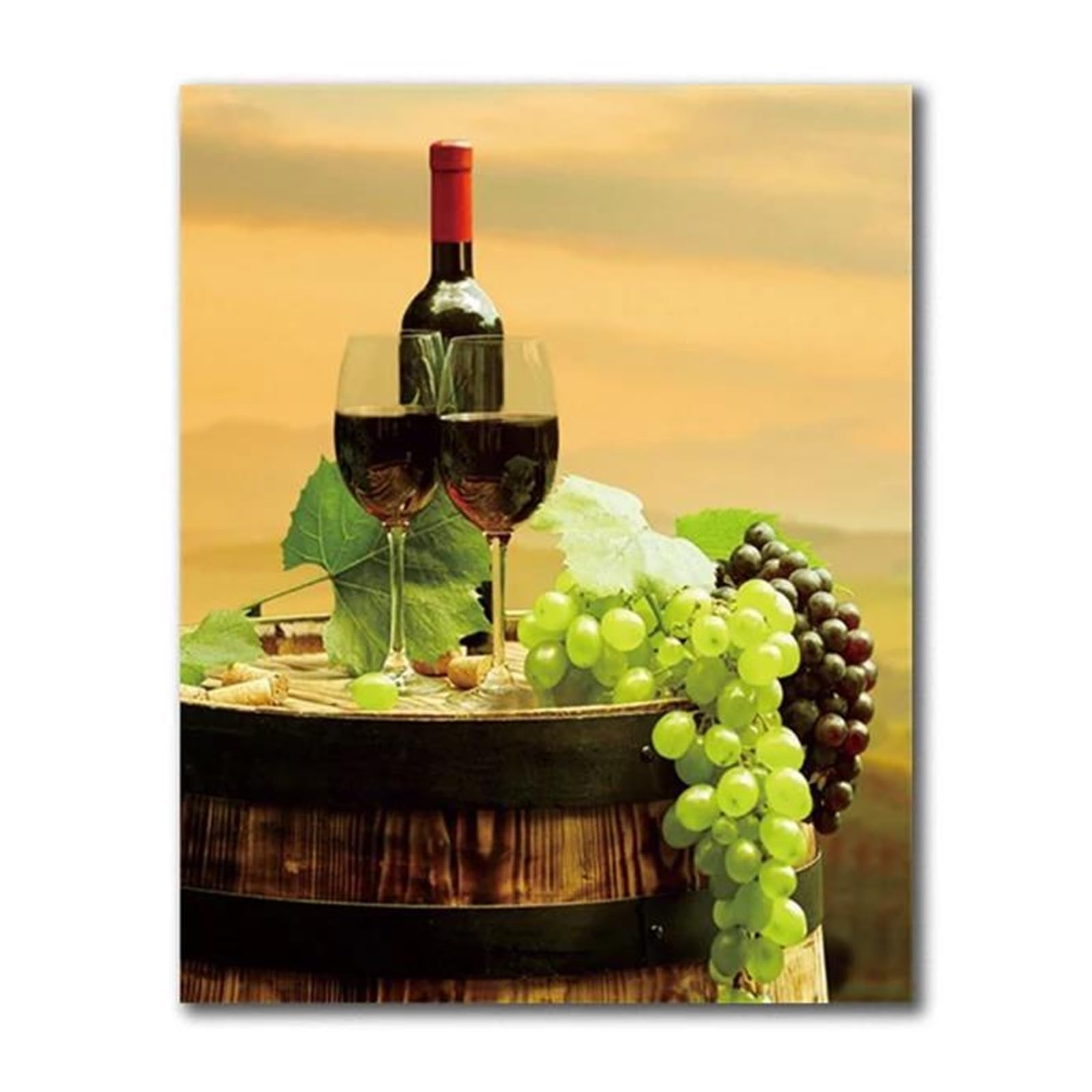 Peinture nature morte nordique vin rouge en impression toile durable