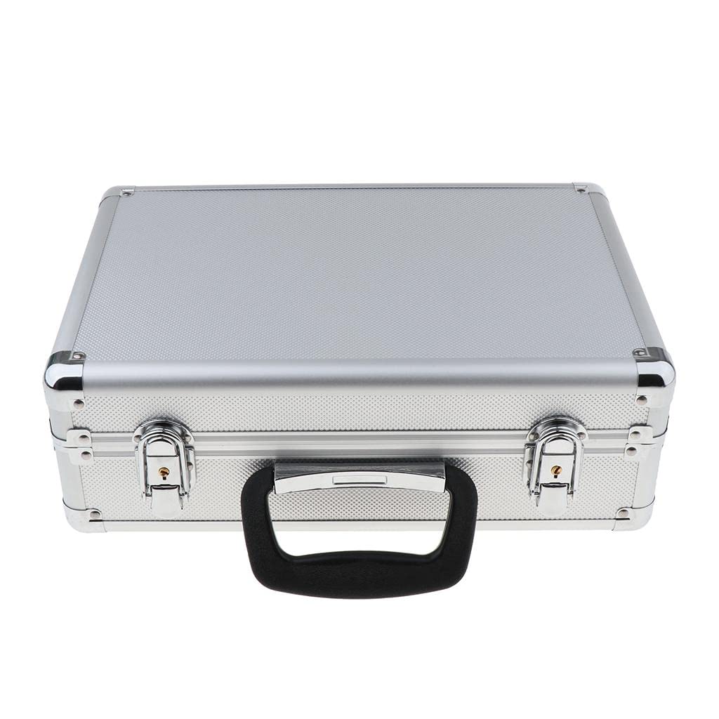 UJEAVETTE Aluminium Case Box ,Silver with Foam Tool Travel Carry Case for JR FUTABA FLYSKY ,35x23x12cm-image-5