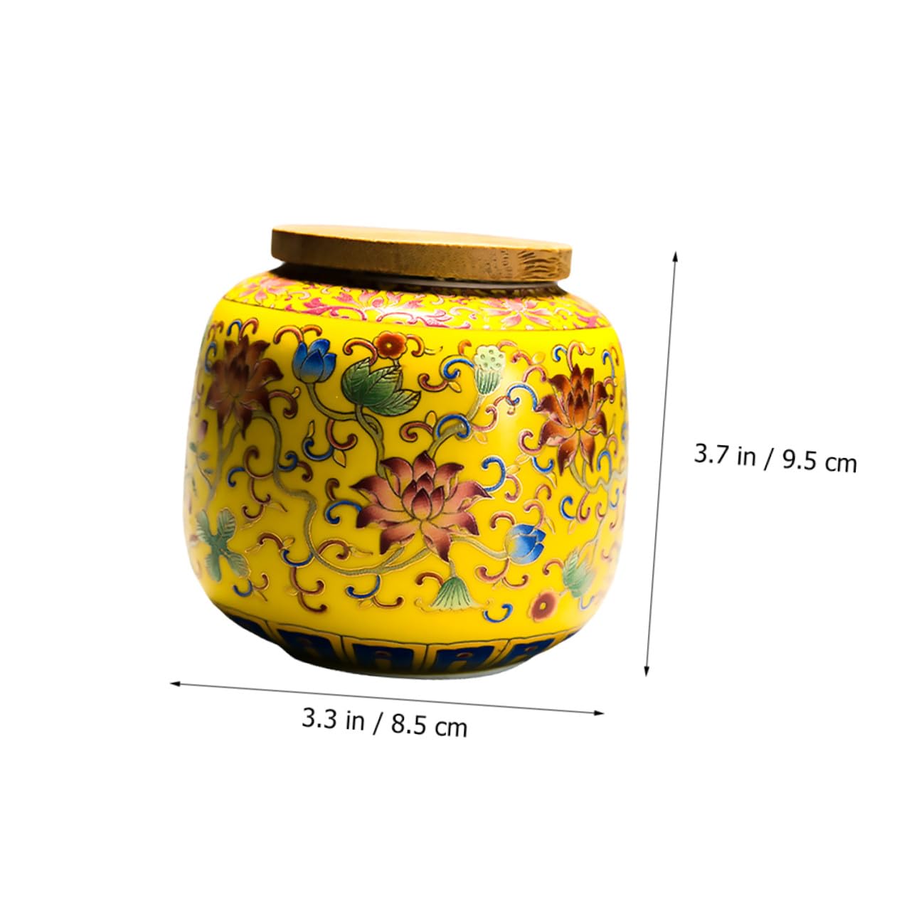 TOYANDONA Recipiente con Tapa de Madera de Cerámica para Té 400ml