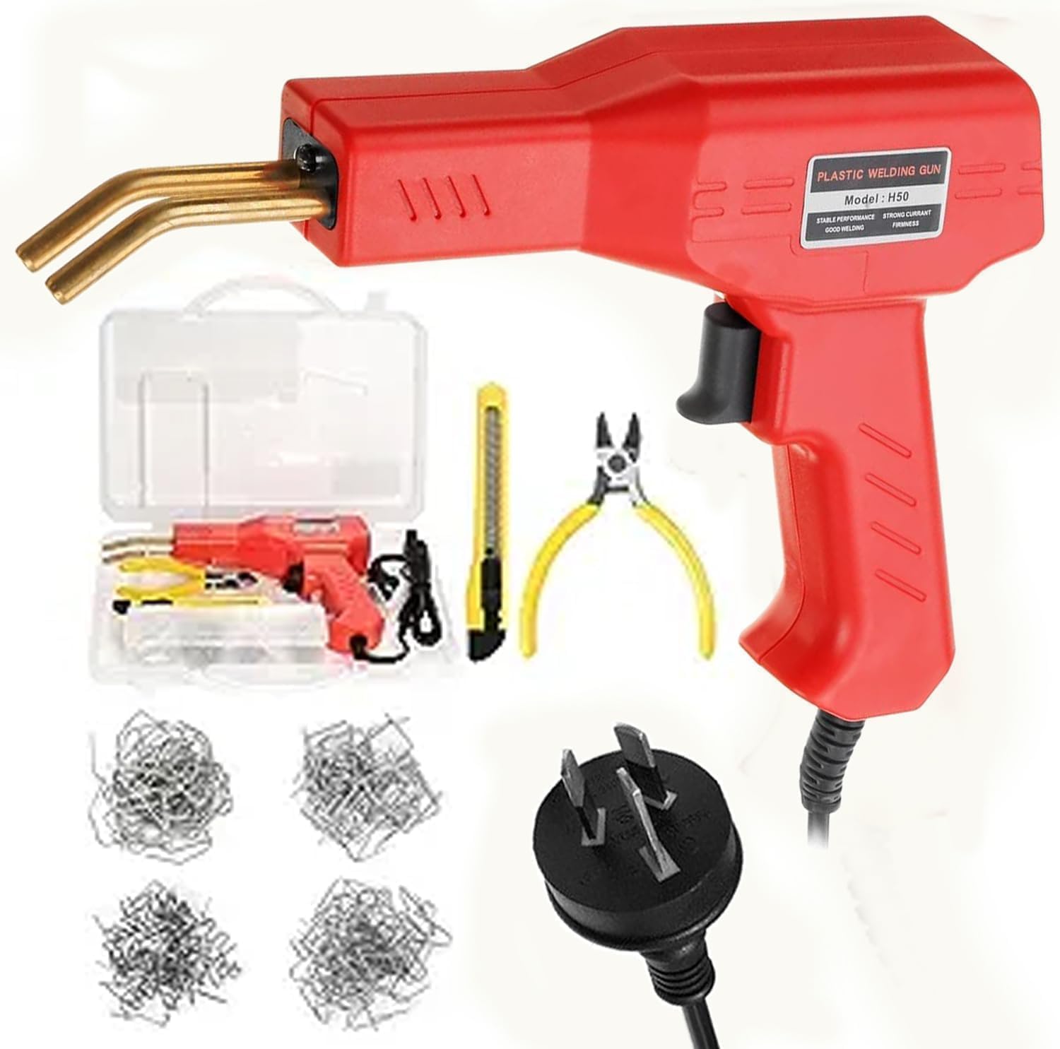 50W Hot Stapler Plastic Welding Kit with 200 Staples (4 Types) | Car Bumper Crack Repair Tool | Plastic Welding Gun for Automotive Bumpers, Fenders, Dashboards, Headlights & DIY Plastic Repairs-picture-11