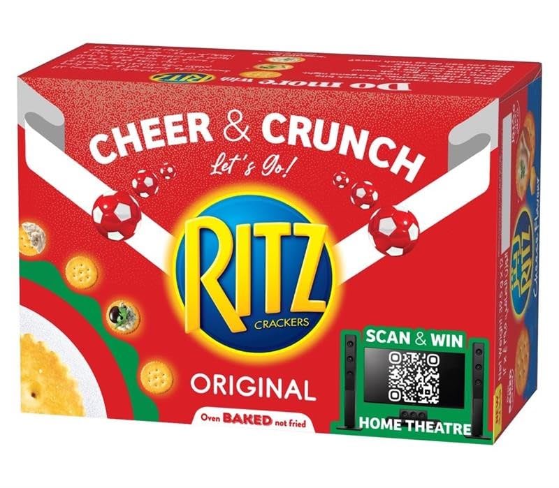 Ritz Crackers Original Football Limited Edition Biscuit 12x39.6G