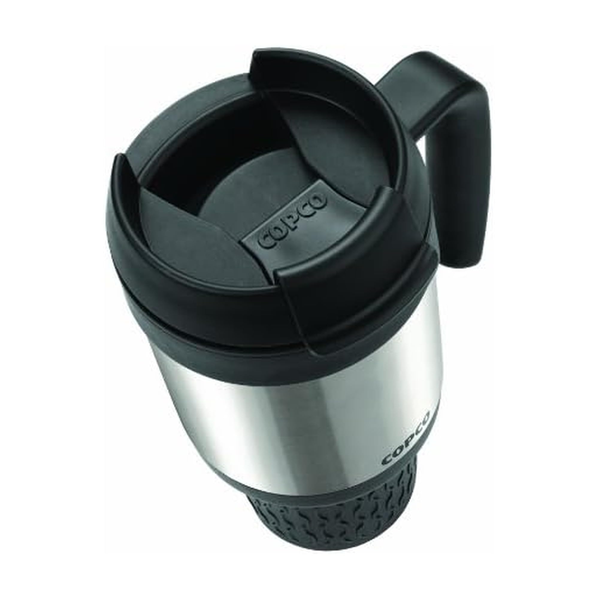 Copco Stainless Steel Travel Mug with Contoured Handle, 24-Ounce, Steel